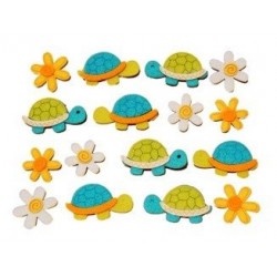 Żółwie i kwiatki - filce...