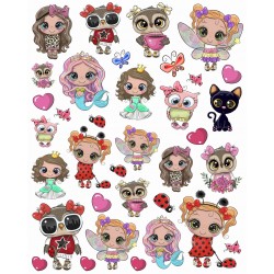 Naklejki -dziewczynki