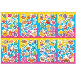 Naklejki wielkanocne 8ark.,...